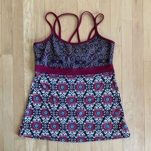 Prana Kaley tunic yoga pilates activewear top brown red XL extra-large